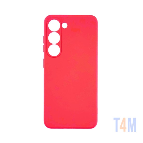 Silicone Case with Camera Shield for Samsung Galaxy S23 Plus Red